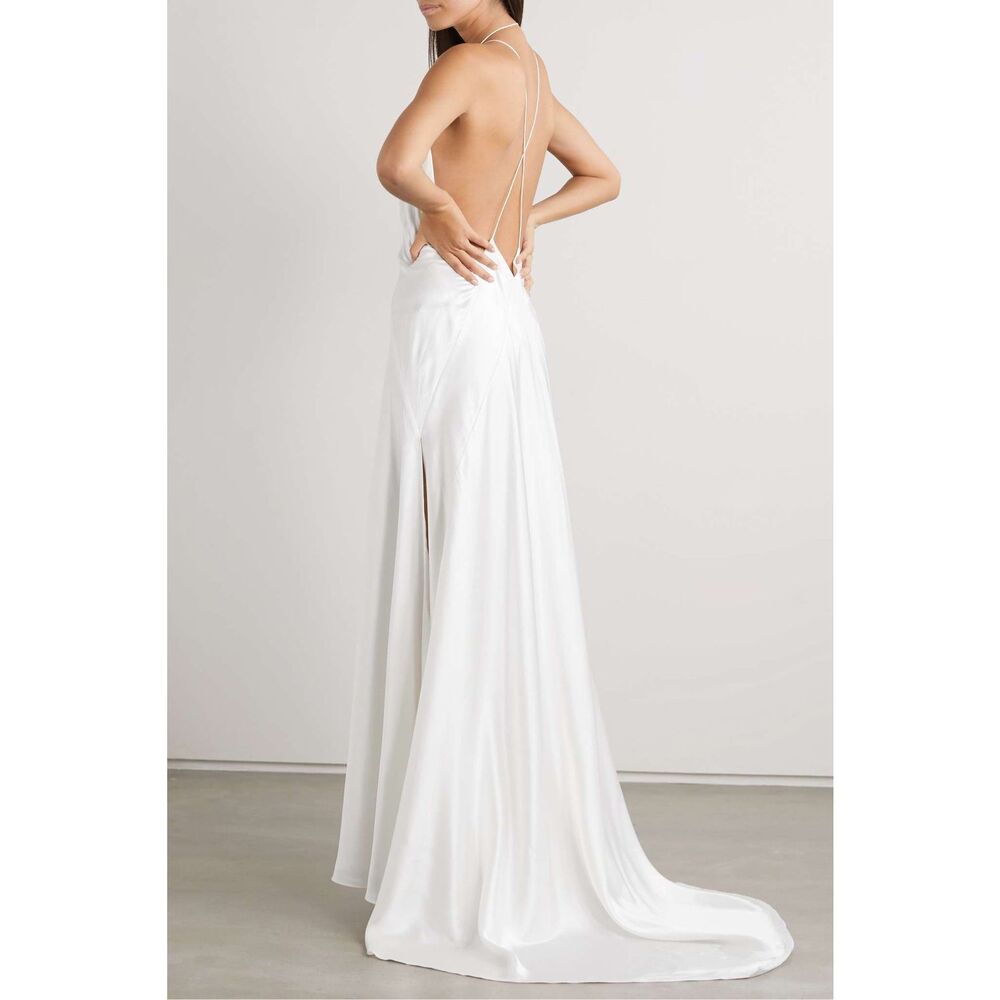 MICHAEL LO SORDO Alexandra silk-satin gown Size US10 $1,190 - Picture 3 of 14